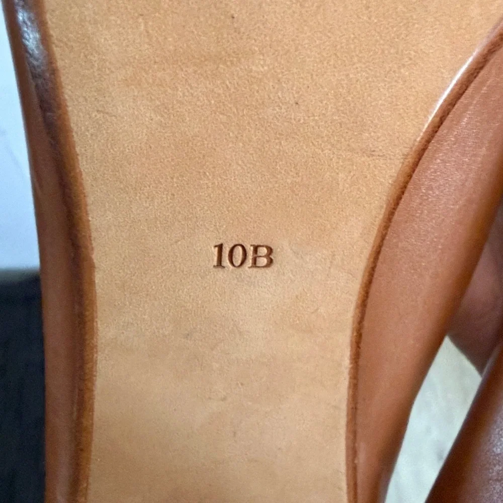 Cole Haan Tan Leather Tassel Loafer Pumps 10B